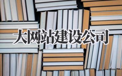 大网站建设公司